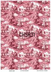 Sevgililer Günü Kırmızı Desenli Pirinç Dekopaj Model : CHSR31 - Line Art