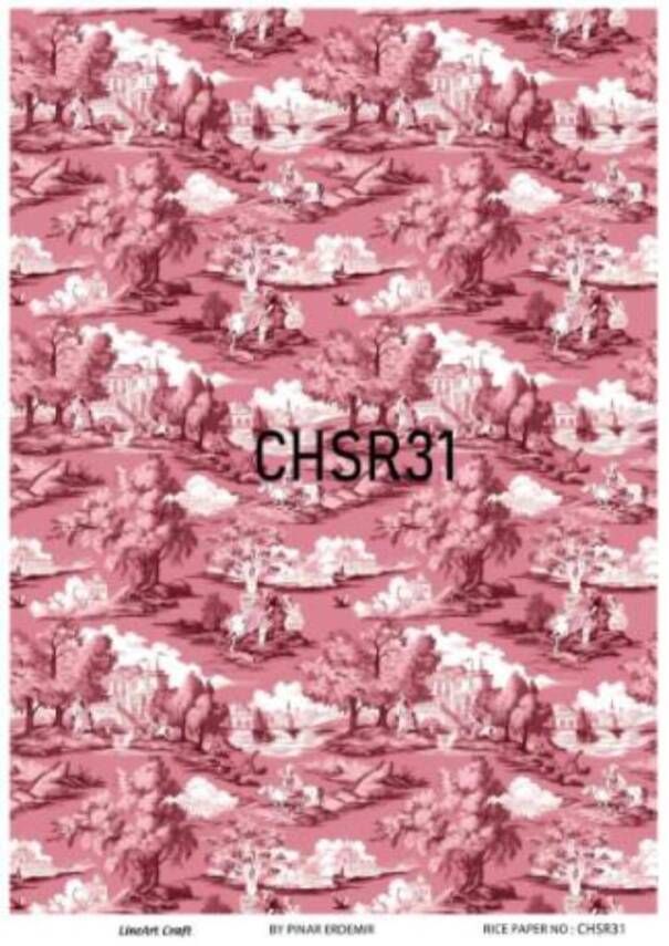 Sevgililer Günü Kırmızı Desenli Pirinç Dekopaj Model : CHSR31 - 1