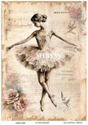 Shabby Chic Çiçek Desenli Pirinç Dekopaj Model : SHBY55 - Line Art