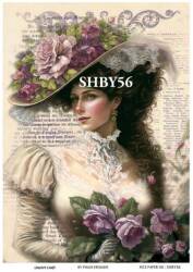 Shabby Chic Çiçek Desenli Pirinç Dekopaj Model : SHBY56 - Line Art