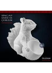 Sincap Saksı ve Çerezlik (22x21 cm) Ham Polyester - Tual Hobi Sanat