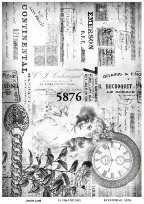 Siyah Beyaz Desenli Pirinç Dekopaj Model : 5876 - 1