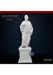 Sokrates Heykel Biblo Kaideli (36x10cm) Ham Polyester - Tual Hobi Sanat