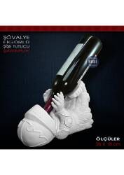 Şövalye Figürlü Şaraplık Şişe Tutucu (26x18 cm) Ham Polyester - Tual Hobi Sanat (1)