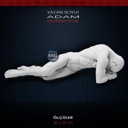 Soyut Yatan Adam Heykeli (36x10cm) Ham Polyester - Tual Hobi Sanat (1)
