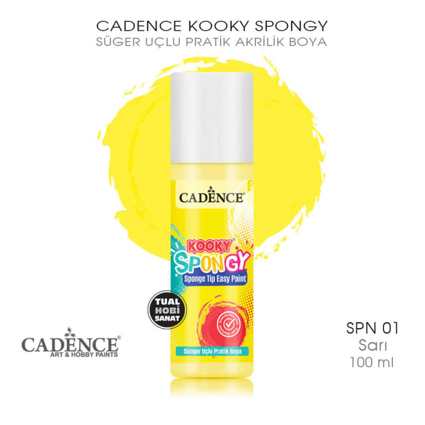Spongy Sünger Uçlu Pratik Boya SPN01 Sarı 100ML - 1