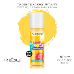 Spongy Sünger Uçlu Pratik Boya SPN02 Güneş Sarı 100ML - Cadence