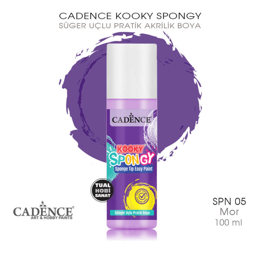 Spongy Sünger Uçlu Pratik Boya SPN05 Mor 100ML - 1