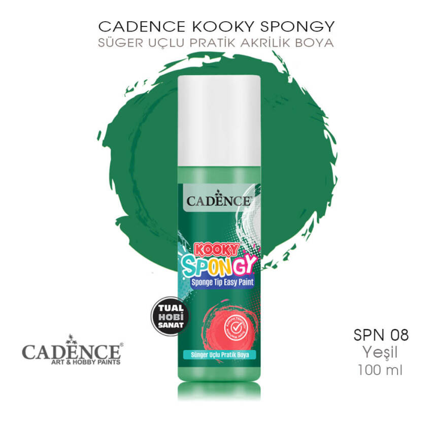 Spongy Sünger Uçlu Pratik Boya SPN08 Yeşil 100ML - 1