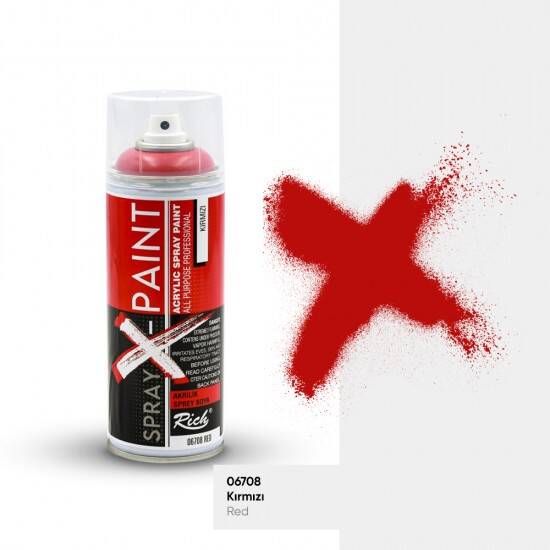 Spray X-Paint Akrilik Sprey Boya 6708 Kırmızı 400ml - 1