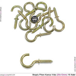 Stoplu Piton Kanca Vida Küçük (26x12 mm) 10 Adet - Tual Hobi Sanat