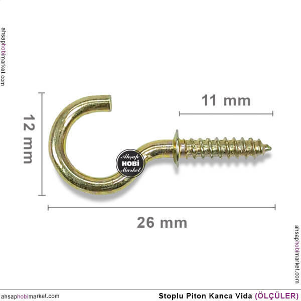 Stoplu Piton Kanca Vida Küçük (26x12 mm) 10 Adet - 2