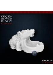 Su Aygırı Biblo Küçük Boy (11x7 cm) Ham Polyester - Tual Hobi Sanat