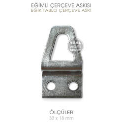 Tablo Çerçeve Askı Aparatı Eğik (33x18 mm) - Tual Hobi Sanat