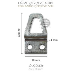 Tablo Çerçeve Askı Aparatı Eğik (33x18 mm) - 3