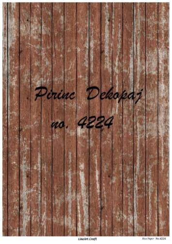 Tahta Desenli Pirinç Dekopaj Model : 4224 - 1