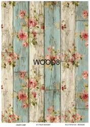 Tahta Desenli Pirinç Dekopaj Model : Wood 8 - Line Art