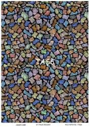 Taş Desenli Pirinç Dekopaj Model : Taş 06 - Line Art