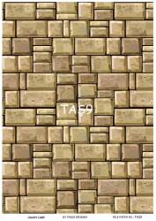 Taş Desenli Pirinç Dekopaj Model : Taş 09 - Line Art