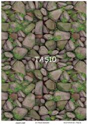 Taş Desenli Pirinç Dekopaj Model : Taş 10 - Line Art