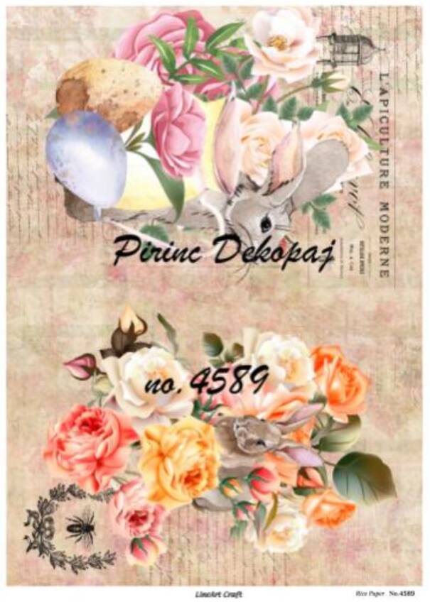 Tavşan Desenli Pirinç Dekopaj Model : 4589 - 1