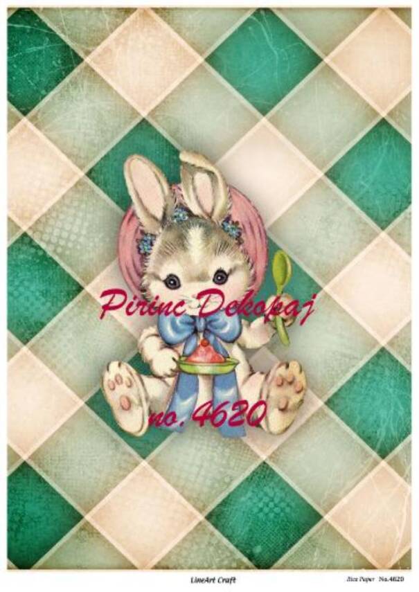 Tavşan Desenli Pirinç Dekopaj Model : 4620 - 1