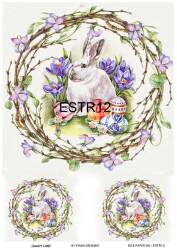 Tavşan Desenli Pirinç Dekopaj Model : ESTR12 - Line Art