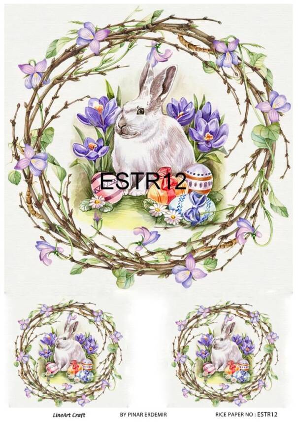 Tavşan Desenli Pirinç Dekopaj Model : ESTR12 - 1