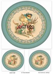 Tavşan Desenli Pirinç Dekopaj Model : ESTR22 - Line Art