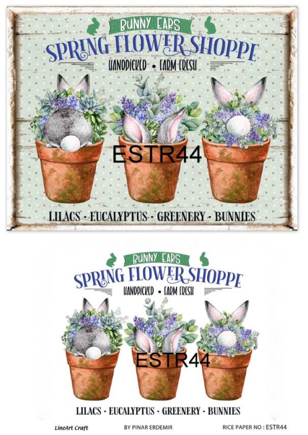 Tavşan Desenli Pirinç Dekopaj Model : ESTR44 - 1