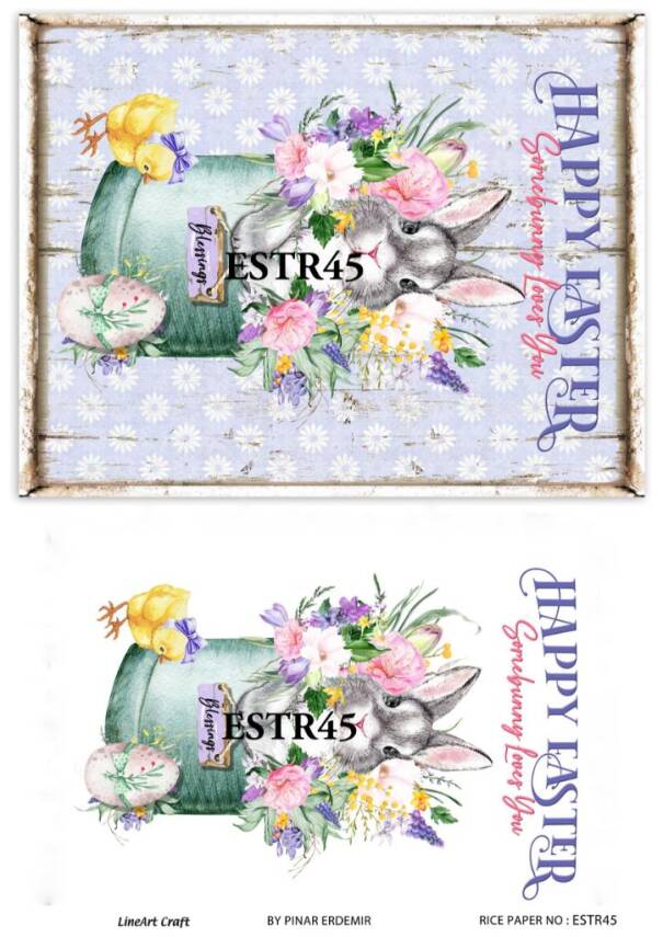 Tavşan Desenli Pirinç Dekopaj Model : ESTR45 - 1
