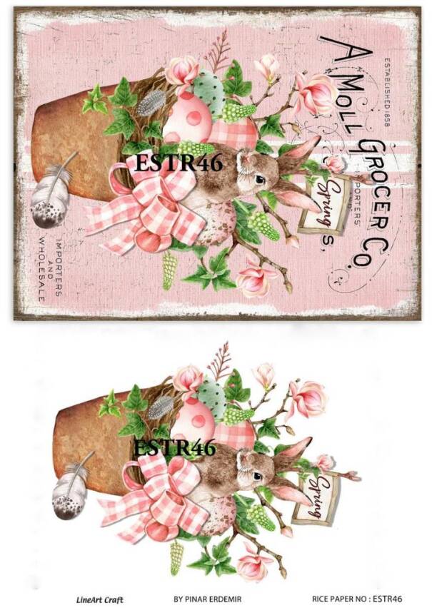Tavşan Desenli Pirinç Dekopaj Model : ESTR46 - 1