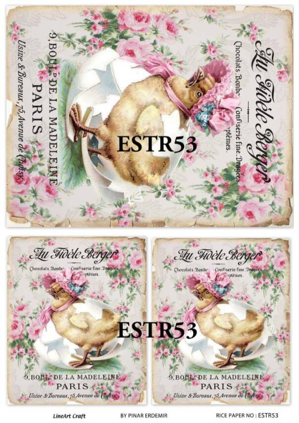 Tavşan Desenli Pirinç Dekopaj Model : ESTR53 - 1