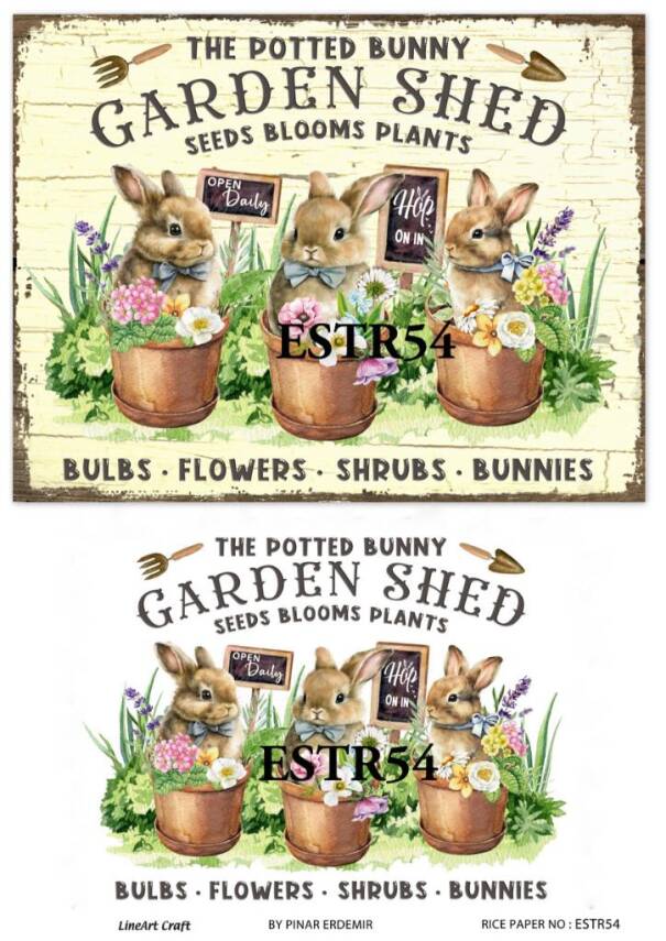 Tavşan Desenli Pirinç Dekopaj Model : ESTR54 - 1