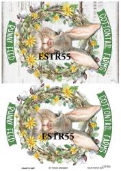 Tavşan Desenli Pirinç Dekopaj Model : ESTR55 - Line Art