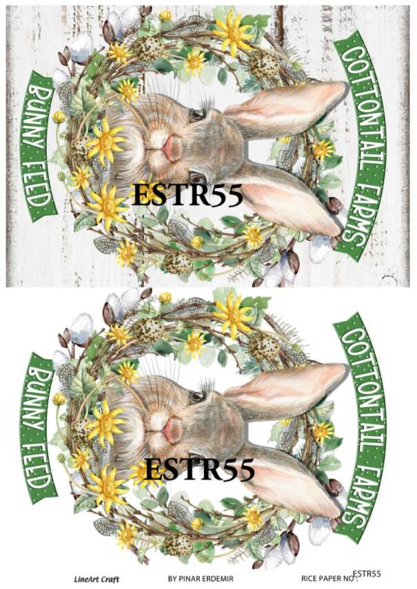 Tavşan Desenli Pirinç Dekopaj Model : ESTR55 - 1