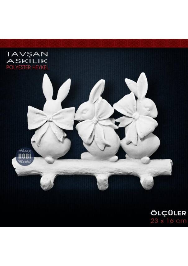 Tavşanlı Askı (23X16 cm) Ham Polyester - 1