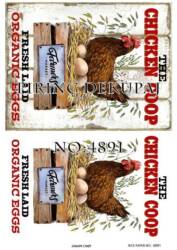 Tavuk Desenli Pirinç Dekopaj Model : 4891 - Line Art