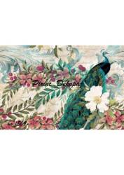 Tavus Kuşu Desenli Pirinç Dekopaj Model : 1869 - Line Art