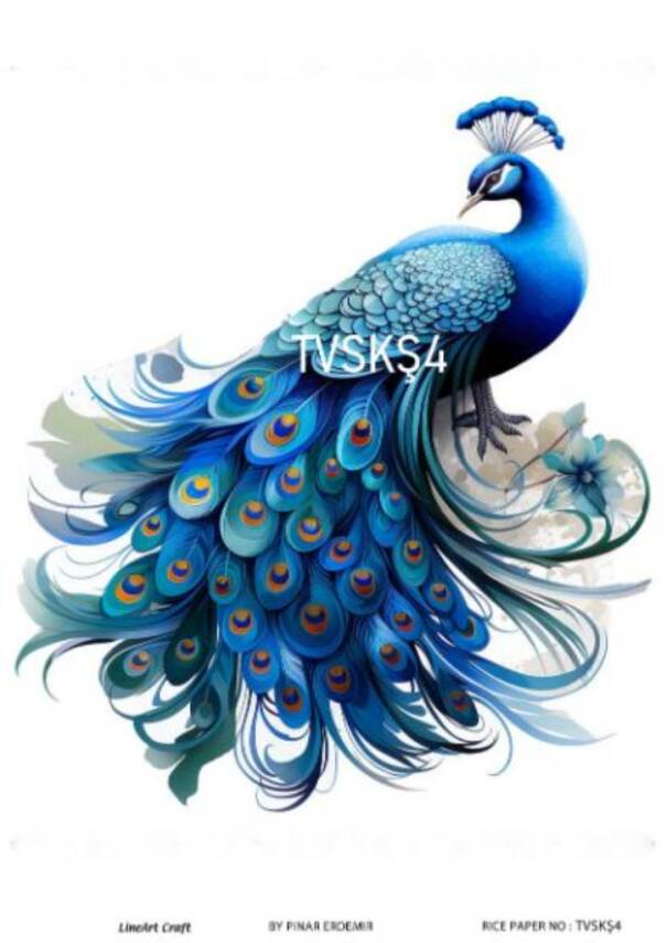 Tavus Kuşu Desenli Pirinç Dekopaj Model : TVSKŞ04 - 1