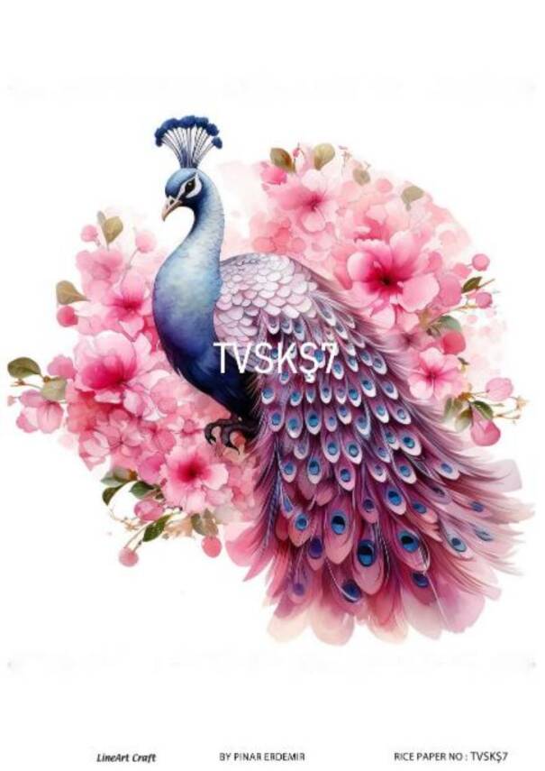 Tavus Kuşu Desenli Pirinç Dekopaj Model : TVSKŞ07 - 1