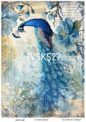 Tavus Kuşu Desenli Pirinç Dekopaj Model : TVSKŞ27 - Line Art