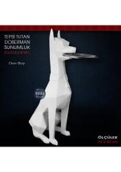 Tepsi Tutan Doberman Köpek (73x42 cm) Ham Polyester - Tual Hobi Sanat