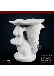 Tepsi Tutan Sincap Sunumluk (20x17 cm) Ham Polyester - Tual Hobi Sanat