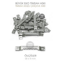 Timsah Ağızlı Çerçeve Askısı Eko Büyük 10 Adet (5,7x0,8 cm) - Tual Hobi Sanat