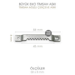 Timsah Ağızlı Çerçeve Askısı Eko Büyük 10 Adet (5,7x0,8 cm) - Tual Hobi Sanat (1)