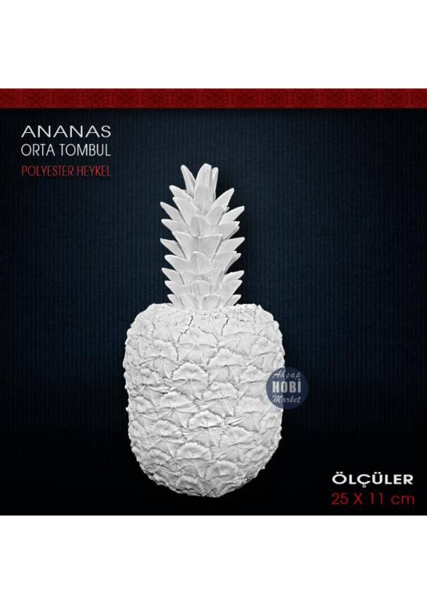 Tombul Ananas Biblo Orta Boy (25x11 cm) Ham Polyester - 1