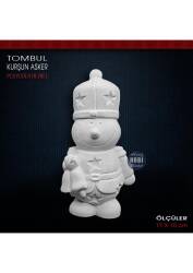 Tombul Kurşun Asker Biblo (17x10 cm) Ham Polyester - Tual Hobi Sanat