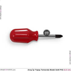 Topaç Tornavida Avuç İçi Yıldız Uçlu PH2 (9,5 cm) - Tual Hobi Sanat