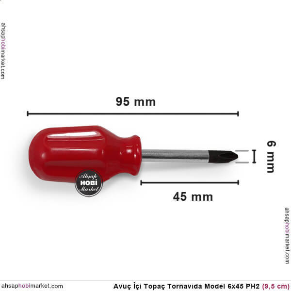 Topaç Tornavida Avuç İçi Yıldız Uçlu PH2 (9,5 cm) - 2